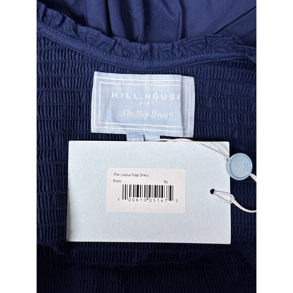 New Hill House Dress XL Womens The Louisa Nap Blue Cotton Smocked Midi - Picture 8 of 9